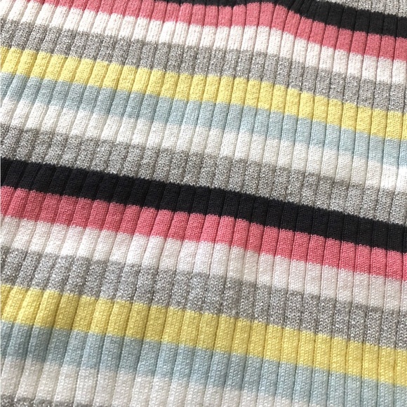 H&M Y2K Glitter Stripe Knit V Neck Tank Top Size S - Picture 8 of 9